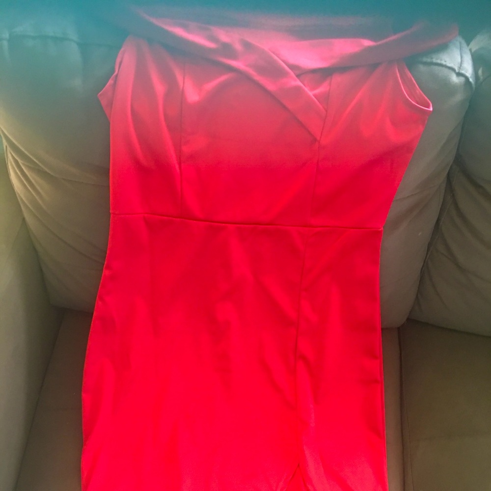 Red mini dress